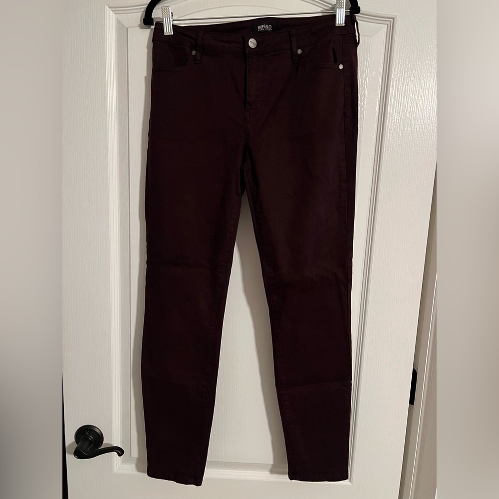 Women’s Burgundy color Buffalo Ankle Jeans